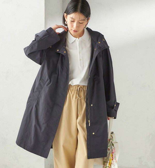 SHIPS for women「〈手洗い可 / 撥水加工 / UVカット〉 スタンドカラー フード コート」|その他|