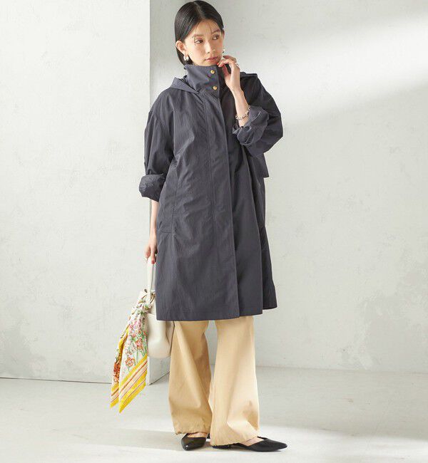 SHIPS for women「〈手洗い可 / 撥水加工 / UVカット〉 スタンドカラー フード コート」|その他|