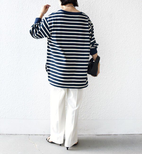 SHIPS for women「【SHIPS別注】TENNESSEE:〈洗濯機可能〉ワイド ボーダー TEE」|Tシャツ・カットソー|