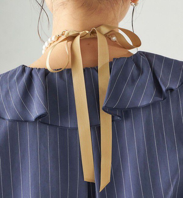 SHIPS for women「シルク リボン 淡水 パール ネックレス」|ネックレス|