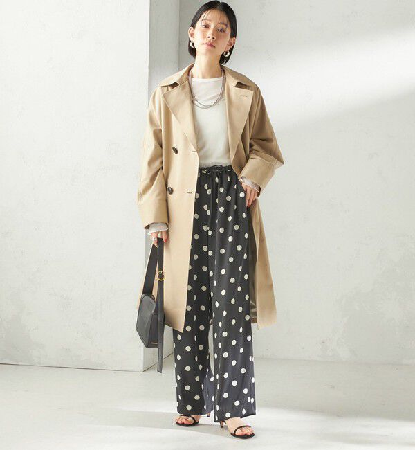 SHIPS for women「〈手洗い可能〉ソルベ ツイル ドット ドロスト パンツ」|その他|