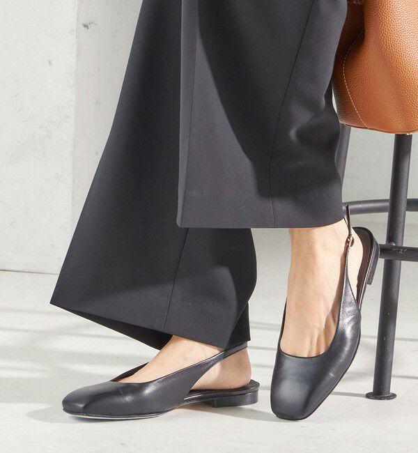 SHIPS for women「Manovi Toscane: スクエア スリング バック」|パンプス|ブラック