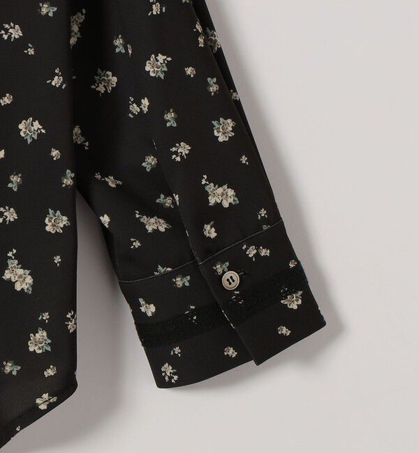 SHIPS any「SHIPS any:〈洗濯機可能〉フラワー プリント レース オープンカラー シャツ」|シャツ・ブラウス|