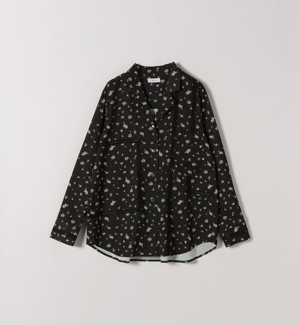 SHIPS any「SHIPS any:〈洗濯機可能〉フラワー プリント レース オープンカラー シャツ」|シャツ・ブラウス|