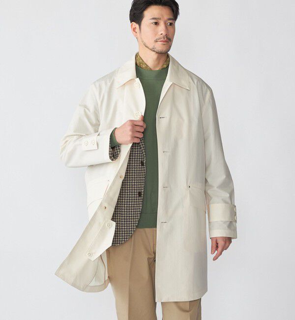 SHIPS「MACKINTOSH: HUMBIE SL ライト ウェイト ステンカラー コート」|ステンカラーコート|オフホワイト