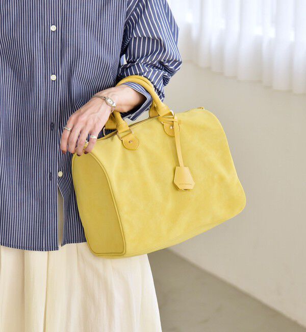 quaranciel「quaranciel: 2way チャーム ビッグ ボストン バッグ」|ボストンバッグ|イエロー