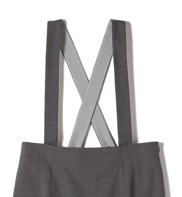 SHIPS for women「SHIPS Primary Navy Label:トロピカル サスペンダースカート」|スカート|