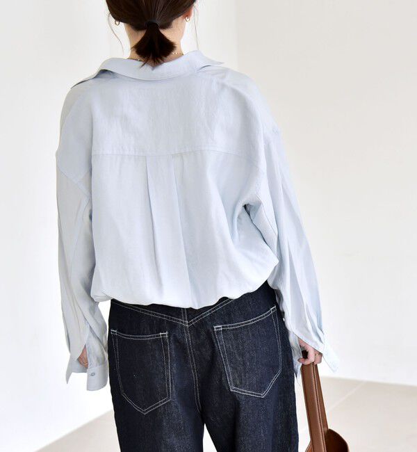 quaranciel「quaranciel:〈洗濯機可能〉ドロスト コンパクト ポケット レギュラー シャツ」|シャツ・ブラウス|