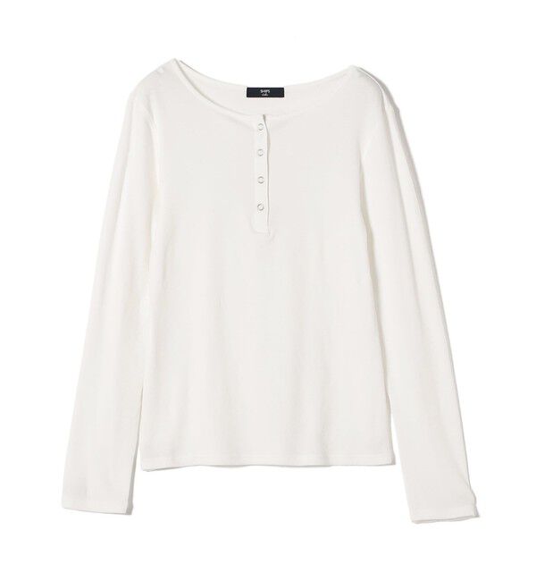 SHIPS Colors 「SHIPS Colors:〈手洗い可能〉シアー ドライタッチ ヘンリーネック TEE◇」|Tシャツ・カットソー|