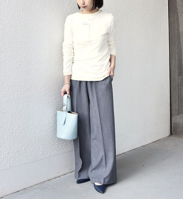 SHIPS Colors 「SHIPS Colors:〈手洗い可能〉シアー ドライタッチ ヘンリーネック TEE◇」|Tシャツ・カットソー|