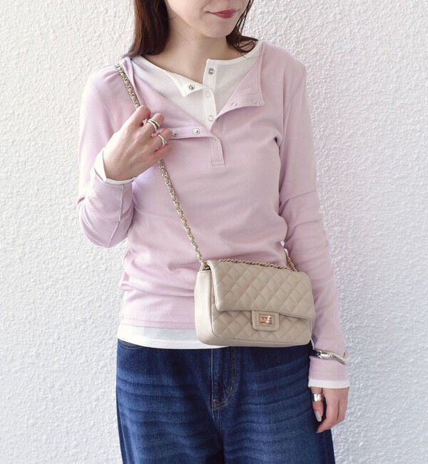 SHIPS Colors 「SHIPS Colors:〈手洗い可能〉シアー ドライタッチ ヘンリーネック TEE◇」|Tシャツ・カットソー|