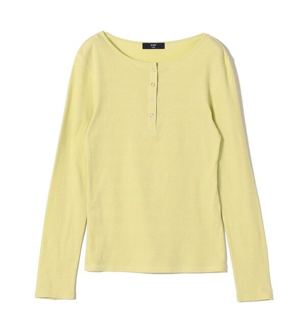 SHIPS Colors 「SHIPS Colors:〈手洗い可能〉シアー ドライタッチ ヘンリーネック TEE◇」|Tシャツ・カットソー|