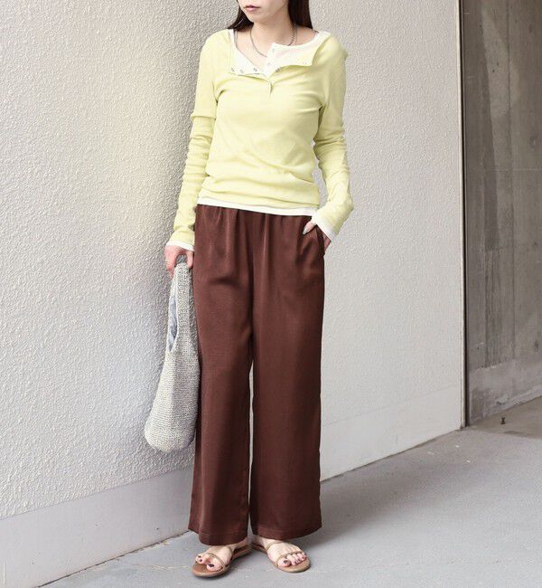 SHIPS Colors 「SHIPS Colors:〈手洗い可能〉シアー ドライタッチ ヘンリーネック TEE◇」|Tシャツ・カットソー|