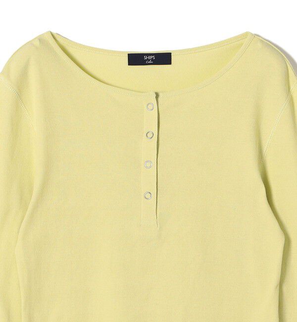 SHIPS Colors 「SHIPS Colors:〈手洗い可能〉シアー ドライタッチ ヘンリーネック TEE◇」|Tシャツ・カットソー|