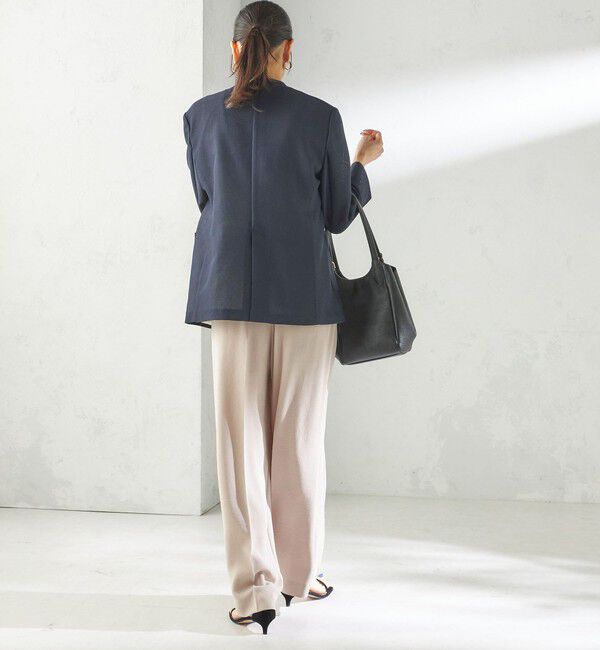 SHIPS for women「〈接触冷感 / UVカット〉Refinel セミ ワイド パンツ（セレモニー対応可）」|その他|