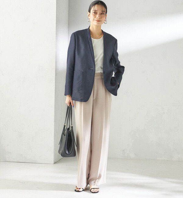 SHIPS for women「〈接触冷感 / UVカット〉Refinel セミ ワイド パンツ（セレモニー対応可）」|その他|