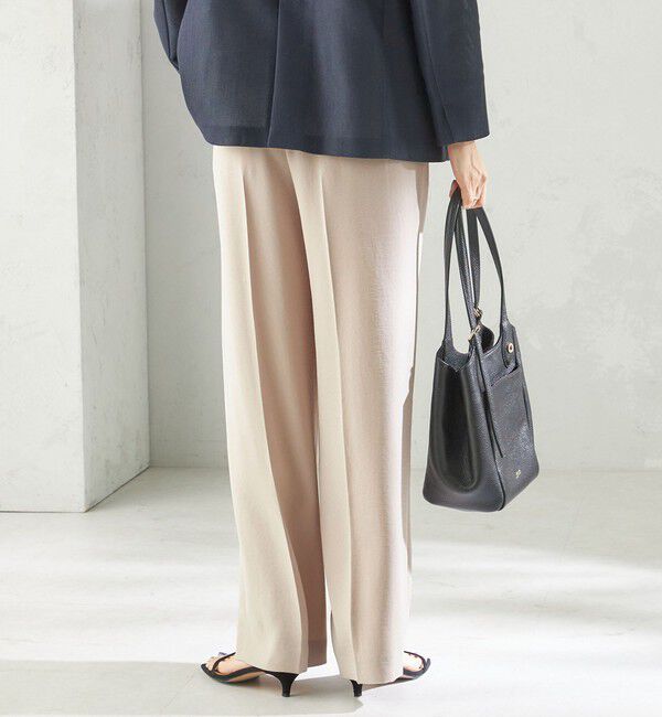 SHIPS for women「〈接触冷感 / UVカット〉Refinel セミ ワイド パンツ（セレモニー対応可）」|その他|