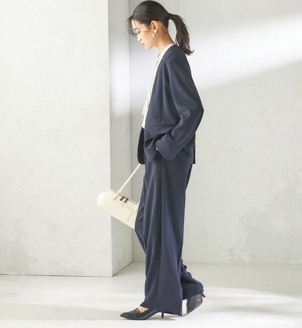 SHIPS for women「〈接触冷感 / UVカット〉Refinel セミ ワイド パンツ（セレモニー対応可）」|その他|