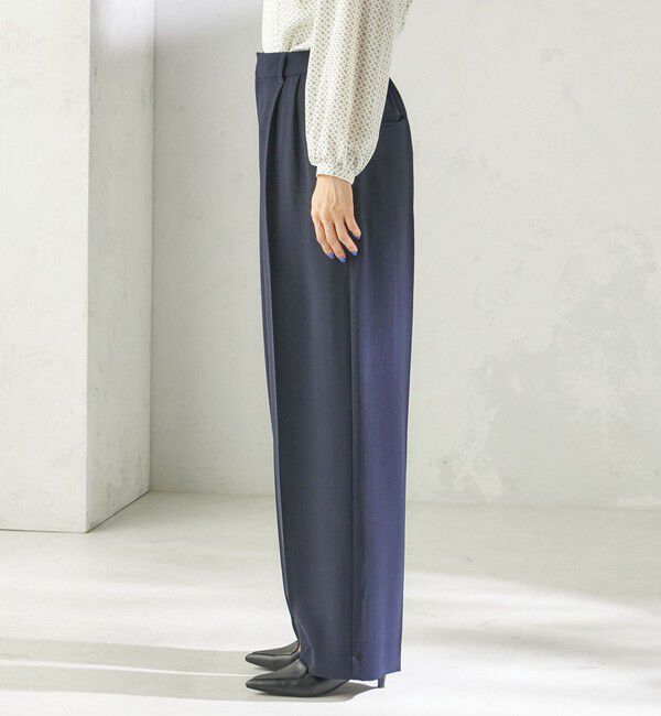 SHIPS for women「〈接触冷感 / UVカット〉Refinel セミ ワイド パンツ（セレモニー対応可）」|その他|