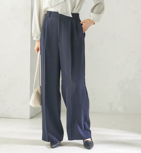 SHIPS for women「〈接触冷感 / UVカット〉Refinel セミ ワイド パンツ（セレモニー対応可）」|その他|