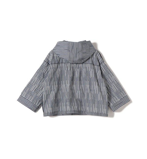 SHIPS for women「【WEB限定】〈手洗い可能〉ストライプ フード 羽織り シャツ」|シャツ・ブラウス|