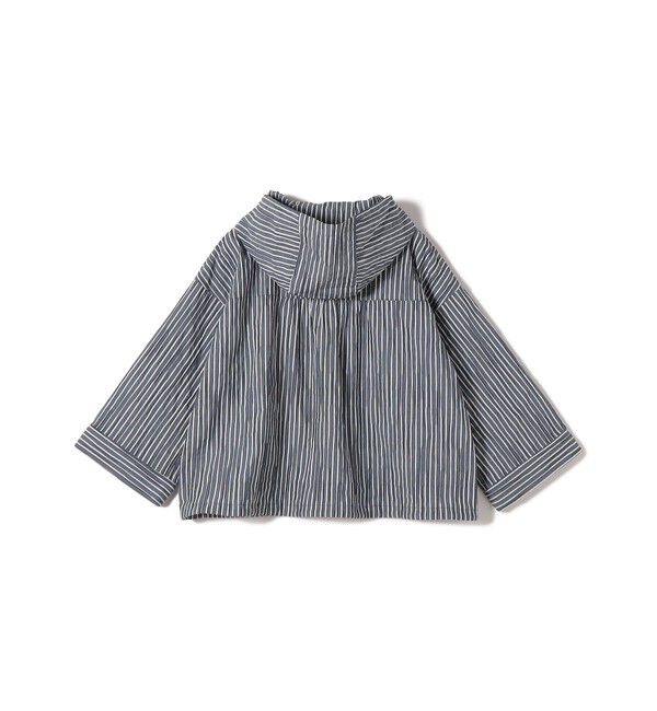 SHIPS for women「【WEB限定】〈手洗い可能〉ストライプ フード 羽織り シャツ」|シャツ・ブラウス|