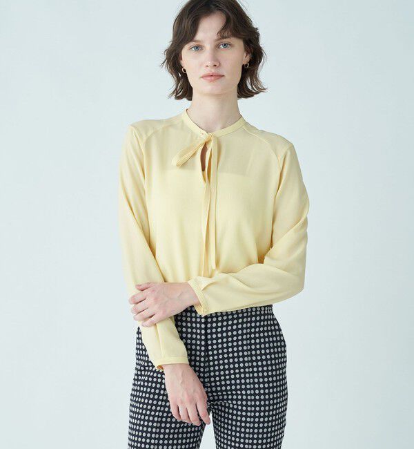 TOMORROWLAND collection「ポリエステルアムンゼン ボウタイブラウス」|シャツ・ブラウス|