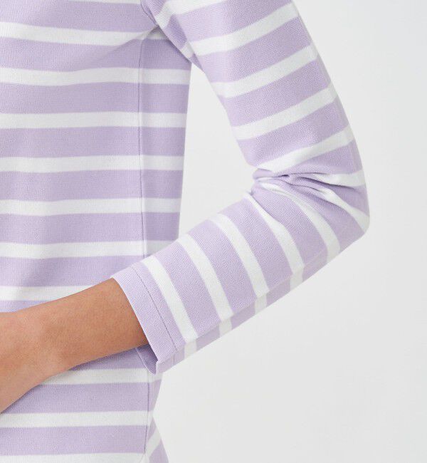 MACPHEE「コットンボーダー ボートネックプルオーバー」|Tシャツ・カットソー|