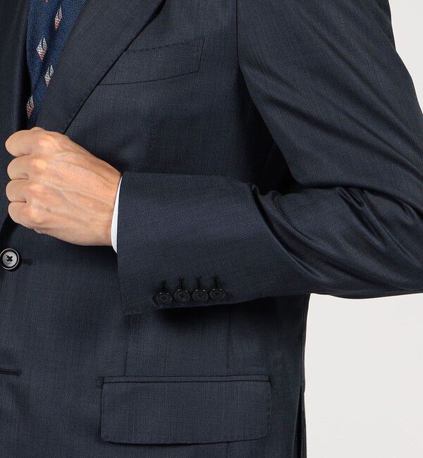 TOMORROWLAND MENS「ウールシルク ピンヘッド シングルブレステッド2Bスーツ Delfino」|スーツ|