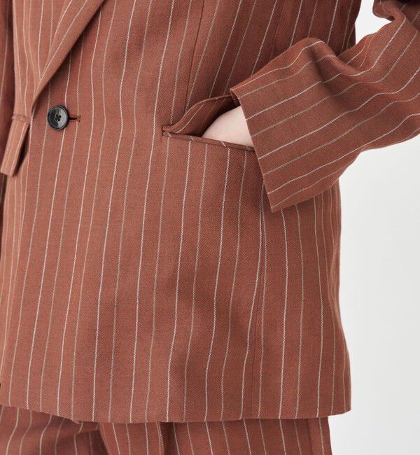 MACPHEE「ダブルカバーリネン ピークドラペルジャケット」|テーラードジャケット|