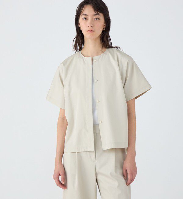TOMORROWLAND collection「コットンギャバジン ベルテッドシャツ」|シャツ・ブラウス|