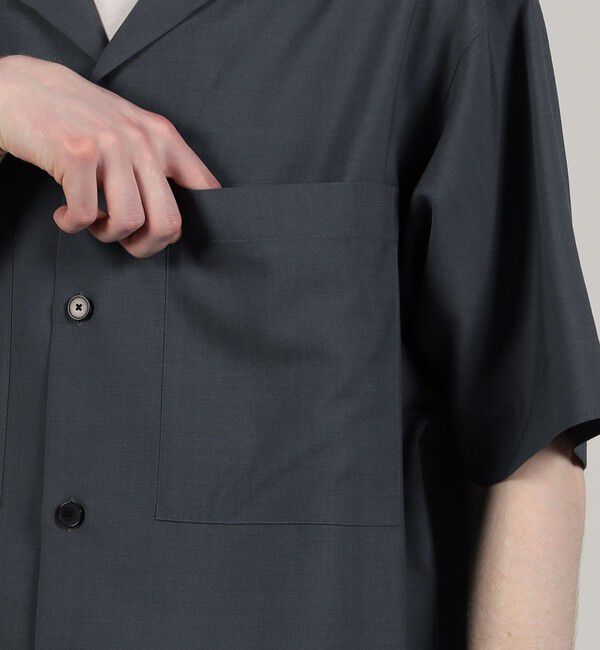 TOMORROWLAND MENS「ポリエステルウールポプリン オープンカラーシャツ」|シャツ・ブラウス|