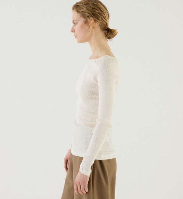 GALERIE VIE「コットンシルクリブ ラウンドネックプルオーバー」|Tシャツ・カットソー|