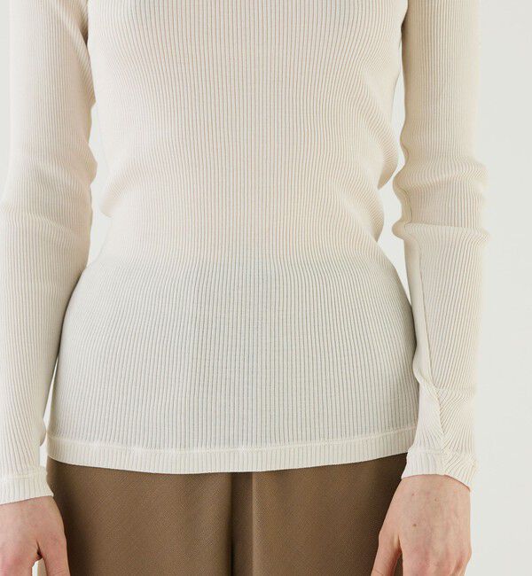 GALERIE VIE「コットンシルクリブ ラウンドネックプルオーバー」|Tシャツ・カットソー|