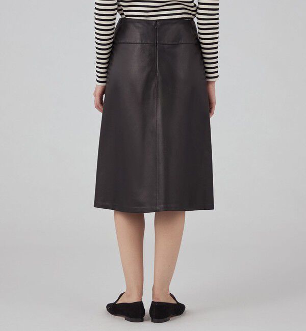 TOMORROWLAND collection「アニリンレザー トラペーズスカート」|台形|