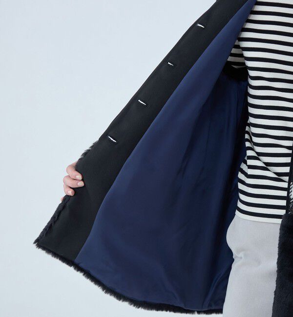 TOMORROWLAND collection「オーロラペーンチェック ファーコンビジレ」|ダウンベスト・ベスト|