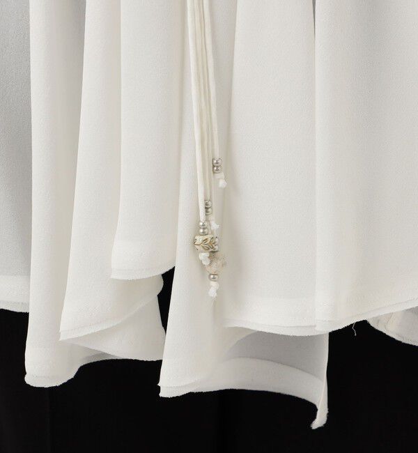 DES PRES「シルクジョーゼット ペプラムノースリーブブラウス」|シャツ・ブラウス|