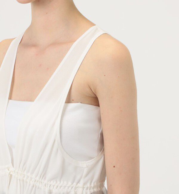 DES PRES「シルクジョーゼット ペプラムノースリーブブラウス」|シャツ・ブラウス|