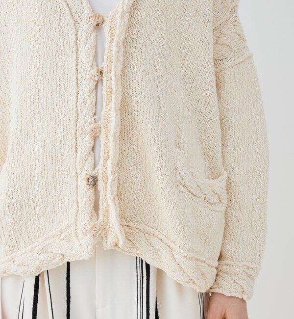 GALERIE VIE「コットンスラブ Vネックカーディガン」|カーディガン|