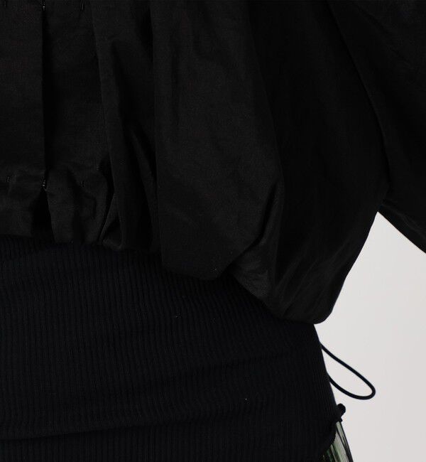 DES PRES「シルクラミーワッシャー ギャザーブルゾン」|ブルゾン・スタジャン|