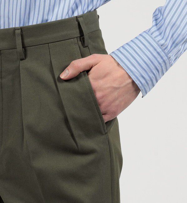 TOMORROWLAND MENS「コットン 2プリーツ ストレート スラックス」|スラックス|