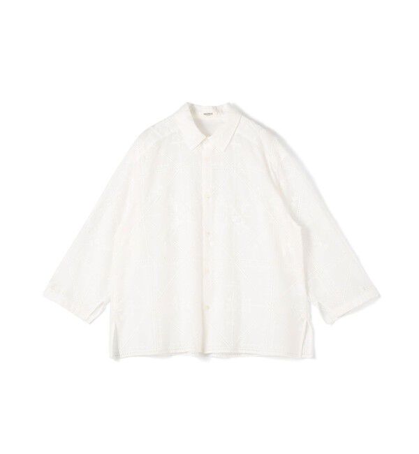MACPHEE「ビンテージエンブロイダリー レギュラーカラーシャツ」|シャツ・ブラウス|11 ホワイト