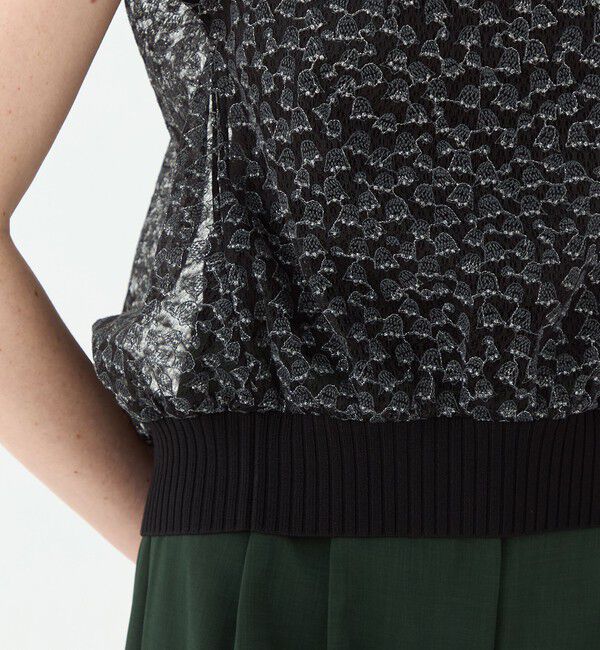 Ballsey「チュールエンブロイダリー バックギャザープルオーバー」|シャツ・ブラウス|