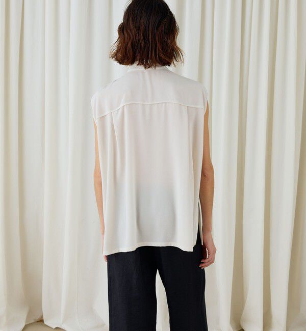 DES PRES「ジャージーライクジョーゼット パイピングブラウス」|シャツ・ブラウス|