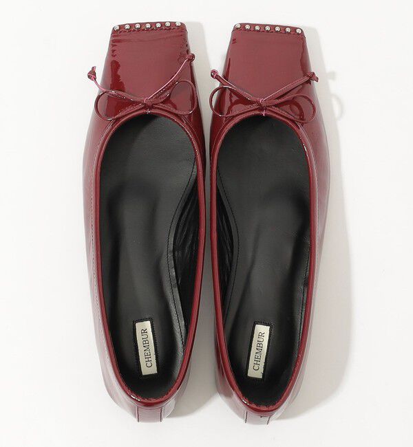 TOMORROWLAND GOODS「CHEMBUR SQ FLAT STUDS BALLET シューズ」|バレエシューズ|