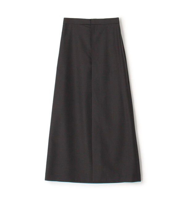 Edition「ドライツイル フロントジップスカート」|台形|17 チャコールグレー