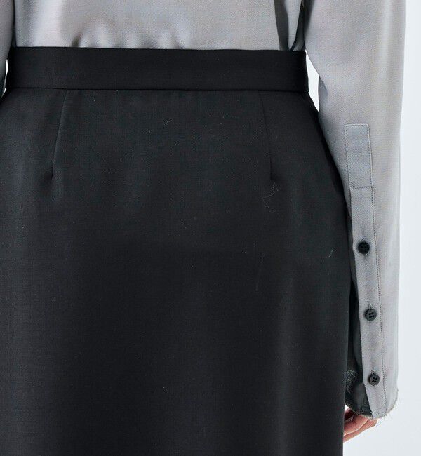 Edition「ドライツイル フロントジップスカート」|台形|