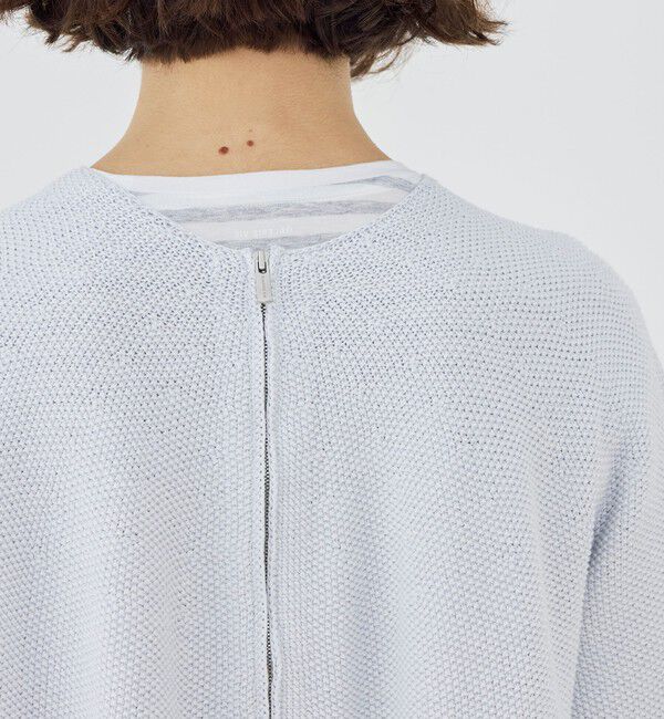 GALERIE VIE「コットンカノコ バックジッププルオーバー」|ニット・セーター|