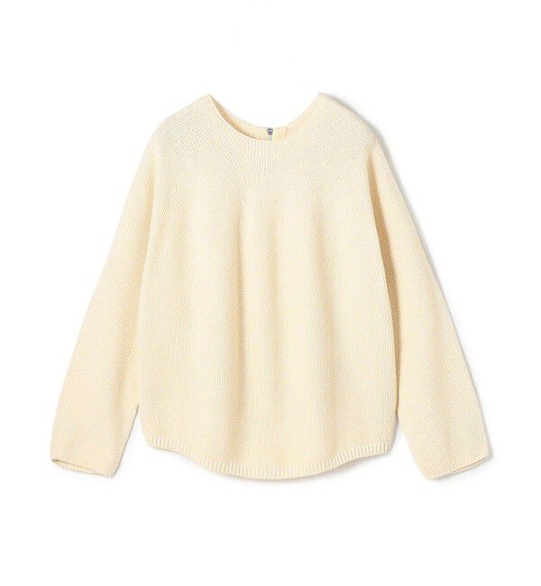 GALERIE VIE「コットンカノコ バックジッププルオーバー」|ニット・セーター|23 イエロー