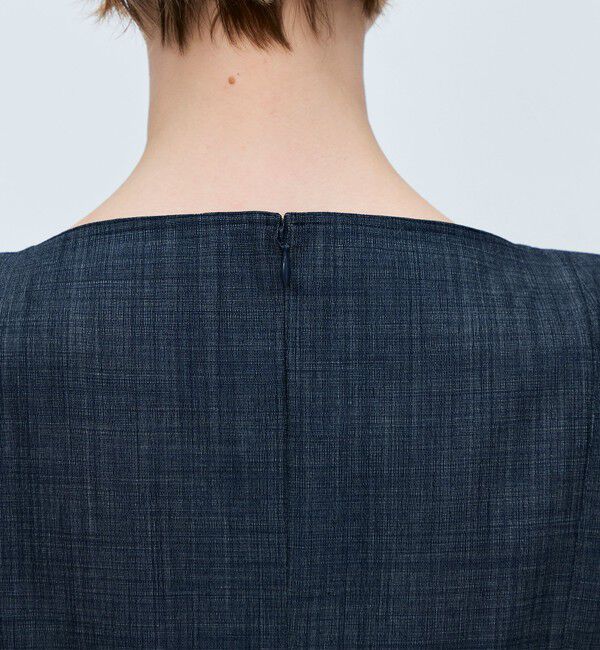 TOMORROWLAND collection「コンフォートデニム アシンメトリードレープワンピース」|ワンピース|